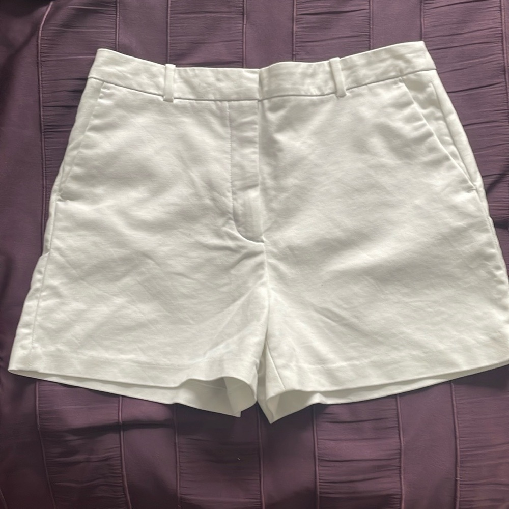 Zara Basic Medium White Shorts